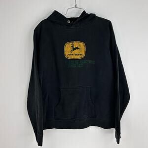John Deere Hooded Sweatshirt “Makin Big Ol’ Tractors Since 1837” Black Size M